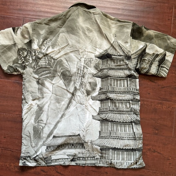 Men Wingo Graphic Print Button Down Sz M - Picture 4 of 4